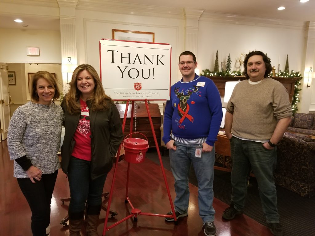Employees volunteering with the Salvation Army COCC