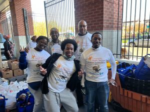 Members of COCC's BIPOC ERG participate in a turkey drive at Community Health Services in Hartford