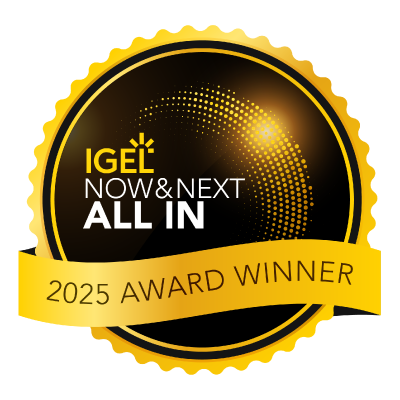 IGEL Now & Next All In award logo greyscale